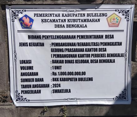 Pembangunan kantor Perbekel Bengkala